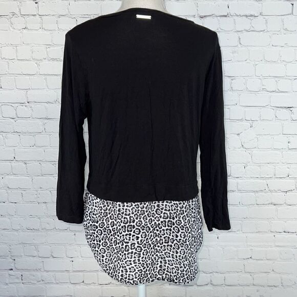 MICHAELMichaelKors Top with Leopard Print Hem - Picture 5 of 7